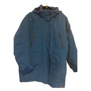 Teal Men's Warm Hooded Parka